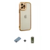 MARSİLYAN™- iPhone 12 Pro Max Kılıf Çekirdek Klasik Serisi - Siyah Joko Magic 5D Hayalet Cam + Shine Kamera Lens Koruma Cam - GI