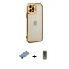 MARSİLYAN™- iPhone 12 Pro Max Kılıf Çekirdek Klasik Serisi - Siyah Joko Magic 5D Hayalet Cam + Shine Kamera Lens Koruma Cam - PE