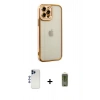 MARSİLYAN™- iPhone 12 Pro Max Kılıf Çekirdek Klasik Serisi - Siyah Joko Magic 5D Hayalet Cam + Shine Kamera Lens - LT