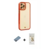 MARSİLYAN™- iPhone 12 Pro Max Kılıf Çekirdek Klasik Serisi - Siyah Mat Seramik Nano Ekran Koruyucu + Shine Kamera Lens Koruma Cam - GI