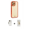MARSİLYAN™- iPhone 12 Pro Max Kılıf Çekirdek Klasik Serisi - Siyah Mat Seramik Nano Ekran Koruyucu + Shine Kamera Lens - GD