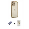 MARSİLYAN™- iPhone 12 Pro Max Kılıf Çekirdek Klasik Serisi - Siyah Mat Seramik Nano Ekran Koruyucu + Metal Kamera Lens Koruma Cam - GD