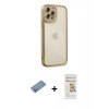 MARSİLYAN™- iPhone 12 Pro Max Kılıf Çekirdek Klasik Serisi - Siyah Mat Seramik Nano Ekran Koruyucu + Shine Kamera Lens Koruma Cam - GS
