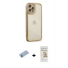 MARSİLYAN™- iPhone 12 Pro Max Kılıf Çekirdek Klasik Serisi - Siyah Mat Seramik Nano Ekran Koruyucu + Shine Kamera Lens Koruma Cam - MI