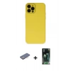 MARSİLYAN™- iPhone 12 Pro Max Kılıf Çekirdek Modern Serisi - Şeffaf 360 Full Body Arka Koruyucu + Renkli Kamera Lens Koruma Cam - MI