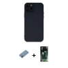 MARSİLYAN™- iPhone 12 Pro Max Kılıf Çekirdek Modern Serisi - Şeffaf 360 Full Body Arka Koruyucu + Shine Kamera Lens Koruma Cam - GI