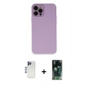 MARSİLYAN™- iPhone 12 Pro Max Kılıf Çekirdek Modern Serisi - Şeffaf 360 Full Body Arka Koruyucu + Shine Kamera Lens - LT