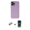 MARSİLYAN™- iPhone 12 Pro Max Kılıf Çekirdek Modern Serisi - Şeffaf 360 Full Body Arka Koruyucu + Sierra Blue Shine Kamera Lens Koruma Cam