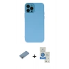 MARSİLYAN™- iPhone 12 Pro Max Kılıf Çekirdek Modern Serisi - Şeffaf Royal Nano Ekran Koruyucu + Gümüş Shine Kamera Lens Koruma Cam