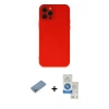 MARSİLYAN™- iPhone 12 Pro Max Kılıf Çekirdek Modern Serisi - Şeffaf Royal Nano Ekran Koruyucu + Gümüş Shine Kamera Lens Koruma Cam
