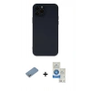 MARSİLYAN™- iPhone 12 Pro Max Kılıf Çekirdek Modern Serisi - Şeffaf Royal Nano Ekran Koruyucu + Gümüş Shine Kamera Lens Koruma Cam