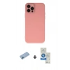 MARSİLYAN™- iPhone 12 Pro Max Kılıf Çekirdek Modern Serisi - Şeffaf Royal Nano Ekran Koruyucu + Mavi Shine Kamera Lens Koruma Cam