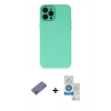 MARSİLYAN™- iPhone 12 Pro Max Kılıf Çekirdek Modern Serisi - Şeffaf Royal Nano Ekran Koruyucu + Metal Kamera Lens Koruma Cam - GD