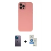 MARSİLYAN™- iPhone 12 Pro Max Kılıf Çekirdek Modern Serisi - Şeffaf Royal Nano Ekran Koruyucu + Neon Fosforlu Kamera Lens - MI