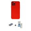 MARSİLYAN™- iPhone 12 Pro Max Kılıf Çekirdek Modern Serisi - Şeffaf Royal Nano Ekran Koruyucu + Renkli Kamera Lens Koruma Cam - PE