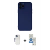 MARSİLYAN™- iPhone 12 Pro Max Kılıf Çekirdek Modern Serisi - Şeffaf Royal Nano Ekran Koruyucu + Shine Kamera Lens - LT