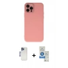 MARSİLYAN™- iPhone 12 Pro Max Kılıf Çekirdek Modern Serisi - Şeffaf Royal Nano Ekran Koruyucu + Shine Kamera Lens - LT