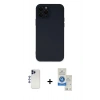 MARSİLYAN™- iPhone 12 Pro Max Kılıf Çekirdek Modern Serisi - Şeffaf Royal Nano Ekran Koruyucu + Shine Kamera Lens - LT