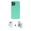 MARSİLYAN™- iPhone 12 Pro Max Kılıf Çekirdek Modern Serisi - Şeffaf Royal Nano Ekran Koruyucu + Shine Kamera Lens - LT