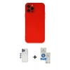 MARSİLYAN™- iPhone 12 Pro Max Kılıf Çekirdek Modern Serisi - Şeffaf Royal Nano Ekran Koruyucu + Shine Kamera Lens - LT