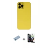 MARSİLYAN™- iPhone 12 Pro Max Kılıf Çekirdek Modern Serisi - Şeffaf Temperli Cam Ekran Koruyucu + Mavi Shine Kamera Lens Koruma Cam