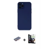 MARSİLYAN™- iPhone 12 Pro Max Kılıf Çekirdek Modern Serisi - Şeffaf Temperli Cam Ekran Koruyucu + Renkli Kamera Lens Koruma Cam - TU