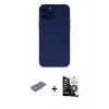 MARSİLYAN™- iPhone 12 Pro Max Kılıf Çekirdek Modern Serisi - Şeffaf Temperli Cam Ekran Koruyucu + Renkli Kamera Lens Koruma Cam - PE