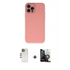 MARSİLYAN™- iPhone 12 Pro Max Kılıf Çekirdek Modern Serisi - Şeffaf Temperli Cam Ekran Koruyucu + Shine Kamera Lens - GD