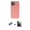 MARSİLYAN™- iPhone 12 Pro Max Kılıf Çekirdek Modern Serisi - Şeffaf Temperli Cam Ekran Koruyucu + Shine Kamera Lens Koruma Cam - GD