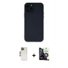 MARSİLYAN™- iPhone 12 Pro Max Kılıf Çekirdek Modern Serisi - Şeffaf Temperli Cam Ekran Koruyucu + Shine Kamera Lens - GD