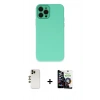 MARSİLYAN™- iPhone 12 Pro Max Kılıf Çekirdek Modern Serisi - Şeffaf Temperli Cam Ekran Koruyucu + Shine Kamera Lens - GD
