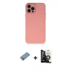 MARSİLYAN™- iPhone 12 Pro Max Kılıf Çekirdek Modern Serisi - Şeffaf Temperli Cam Ekran Koruyucu + Shine Kamera Lens Koruma Cam - GI