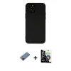 MARSİLYAN™- iPhone 12 Pro Max Kılıf Çekirdek Modern Serisi - Şeffaf Temperli Cam Ekran Koruyucu + Shine Kamera Lens Koruma Cam - SH