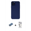 MARSİLYAN™- iPhone 12 Pro Max Kılıf Çekirdek Modern Serisi - Şeffaf Uv Polymer Nano Ekran Koruyucu + Shine Kamera Lens Koruma Cam - GD