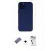 MARSİLYAN™- iPhone 12 Pro Max Kılıf Çekirdek Modern Serisi - Şeffaf Uv Polymer Nano Ekran Koruyucu + Metal Kamera Lens Koruma Cam - GD