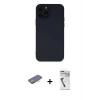 MARSİLYAN™- iPhone 12 Pro Max Kılıf Çekirdek Modern Serisi - Şeffaf Uv Polymer Nano Ekran Koruyucu + Renkli Kamera Lens Koruma Cam - TU
