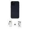 MARSİLYAN™- iPhone 12 Pro Max Kılıf Çekirdek Modern Serisi - Şeffaf Uv Polymer Nano Ekran Koruyucu + Shine Kamera Lens - GD