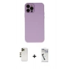 MARSİLYAN™- iPhone 12 Pro Max Kılıf Çekirdek Modern Serisi - Şeffaf Uv Polymer Nano Ekran Koruyucu + Shine Kamera Lens - GD