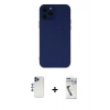 MARSİLYAN™- iPhone 12 Pro Max Kılıf Çekirdek Modern Serisi - Şeffaf Uv Polymer Nano Ekran Koruyucu + Shine Kamera Lens - LT