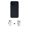 MARSİLYAN™- iPhone 12 Pro Max Kılıf Çekirdek Modern Serisi - Şeffaf Uv Polymer Nano Ekran Koruyucu + Shine Kamera Lens - LT
