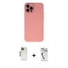 MARSİLYAN™- iPhone 12 Pro Max Kılıf Çekirdek Modern Serisi - Şeffaf Uv Polymer Nano Ekran Koruyucu + Shine Kamera Lens - GD