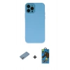 MARSİLYAN™- iPhone 12 Pro Max Kılıf Çekirdek Modern Serisi - Siyah 18D Cam Ekran Koruyucu + Shine Kamera Lens Koruma Cam - GS
