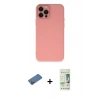 MARSİLYAN™- iPhone 12 Pro Max Kılıf Çekirdek Modern Serisi - Siyah 20D Premium Cam Ekran Koruyucu + Shine Kamera Lens Koruma Cam - GD