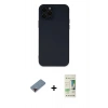 MARSİLYAN™- iPhone 12 Pro Max Kılıf Çekirdek Modern Serisi - Siyah 20D Premium Cam Ekran Koruyucu + Metal Kamera Lens Koruma Cam - KI