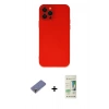 MARSİLYAN™- iPhone 12 Pro Max Kılıf Çekirdek Modern Serisi - Siyah 20D Premium Cam Ekran Koruyucu + Metal Kamera Lens Koruma Cam - GD