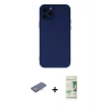 MARSİLYAN™- iPhone 12 Pro Max Kılıf Çekirdek Modern Serisi - Siyah 20D Premium Cam Ekran Koruyucu + Renkli Kamera Lens Koruma Cam - PE