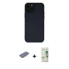 MARSİLYAN™- iPhone 12 Pro Max Kılıf Çekirdek Modern Serisi - Siyah 20D Premium Cam Ekran Koruyucu + Renkli Kamera Lens Koruma Cam - PE