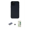 MARSİLYAN™- iPhone 12 Pro Max Kılıf Çekirdek Modern Serisi - Siyah 20D Premium Cam Ekran Koruyucu + Renkli Kamera Lens Koruma Cam - SI