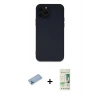 MARSİLYAN™- iPhone 12 Pro Max Kılıf Çekirdek Modern Serisi - Siyah 20D Premium Cam Ekran Koruyucu + Shine Kamera Lens Koruma Cam - MI