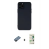 MARSİLYAN™- iPhone 12 Pro Max Kılıf Çekirdek Modern Serisi - Siyah 20D Premium Cam Ekran Koruyucu + Shine Kamera Lens Koruma Cam - SH